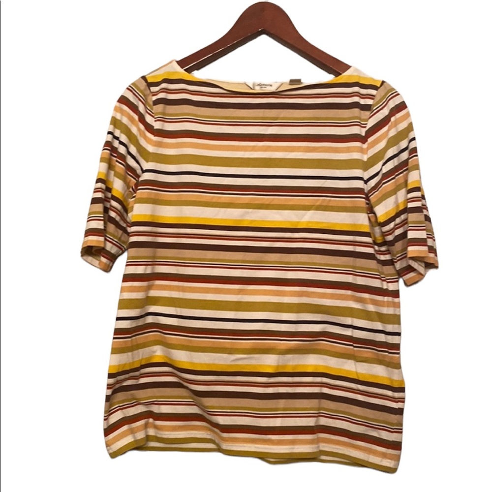 4/$20!!!   Women’s Liz Claiborne Fall Colors Striped Top